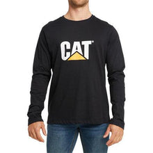 Load image into Gallery viewer, CAT Original Fit Long Sleeve Logo Tee - Pitch Black
